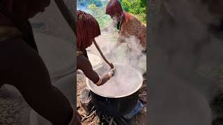 Africa Tribes cooking delicious food