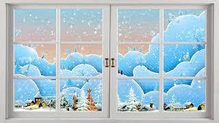 ФУТАЖ снег идёт за окном на рождество | the footage it's snowing outside the window at Christmas