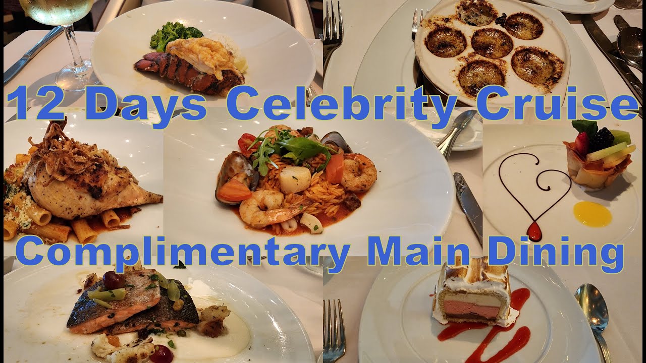 Celebrity Equinox Main Dining Menu & Food vlog on 12 days Cruise + Specialty Restaurant option