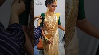 How to arrange kerala Bridal jewels