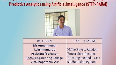 Naïve Bayes, Random Forest classification, Boosting methods, case studies using Python