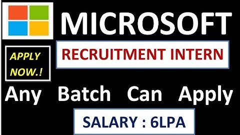 Microsoft Internship | Microsoft Data Science Internship - How to get internship in microsoft