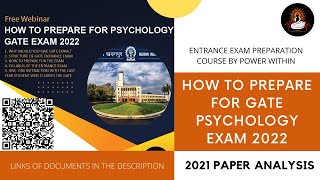 How GATE Psychology Exam can get you admission in IITs & NITs | Exam Structure & 2021 Paper Analysis