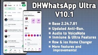 DHWhatsApp Ultra V10.1 (2.24.7.81) , Latest Updates 2024, Fixed Version[]