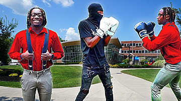 Boxing Random COLLEGE STUDENTS dressed as a NERD