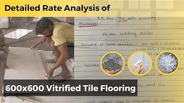 Rate Analysis of 600 x 600 Vitrified Tile Flooring | Flooring Cost