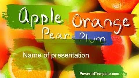 Vivid Fruits PowerPoint Template by PoweredTemplate.com