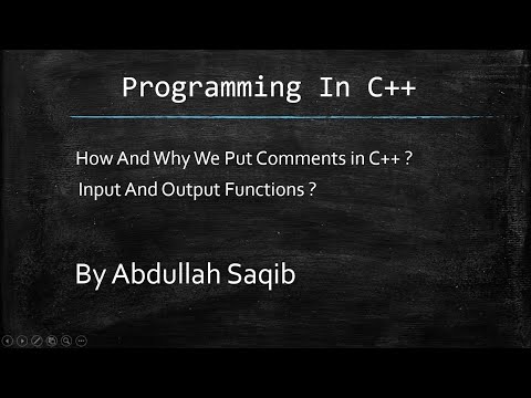 C++ | Comments and Input Output | By Abdullah Saqib | Urdu / Hindi