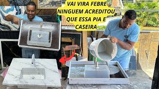 BRILHANTE IDEIA Passo a passo Como FAZER PIA CASEIRA COM POTE PLASTICO MADEIRA PARA SUA CASA VEJA