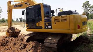 รีวิว เอ็มซิโร่ รุ่น 10 komatsu pc210-10mo หล่อเอาการทีเดียว เล่นบ่อใหม่ excavator EP.4694