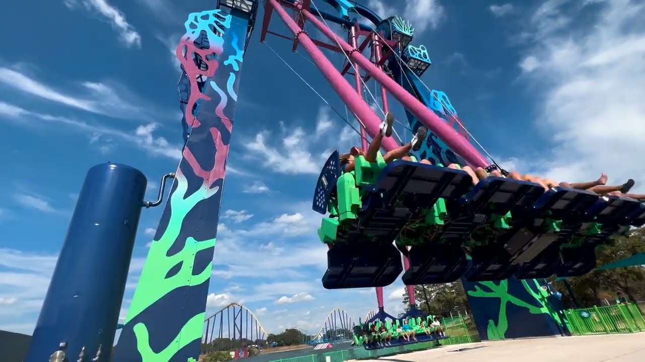TALLEST SWINGS IN THE WORLD Tidal Surge NEW Seaworld Ride YouTube