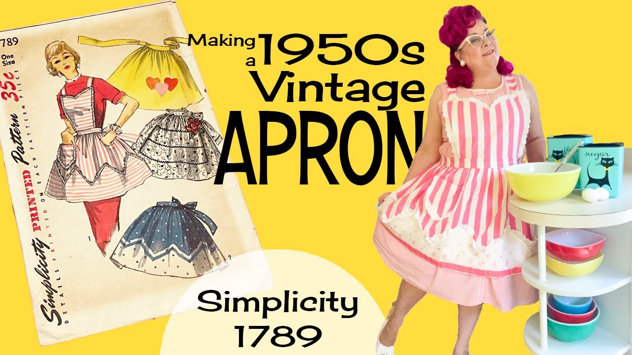 1950s Vintage Simplicity Sewing Pattern 4857 Easy Misses 1 Yard Apron –  Vintage4me2