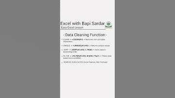 Data Cleaning Function | Excel Shortcut tricks | #exceltips #exceltricks #exceltutorial #excelhacks