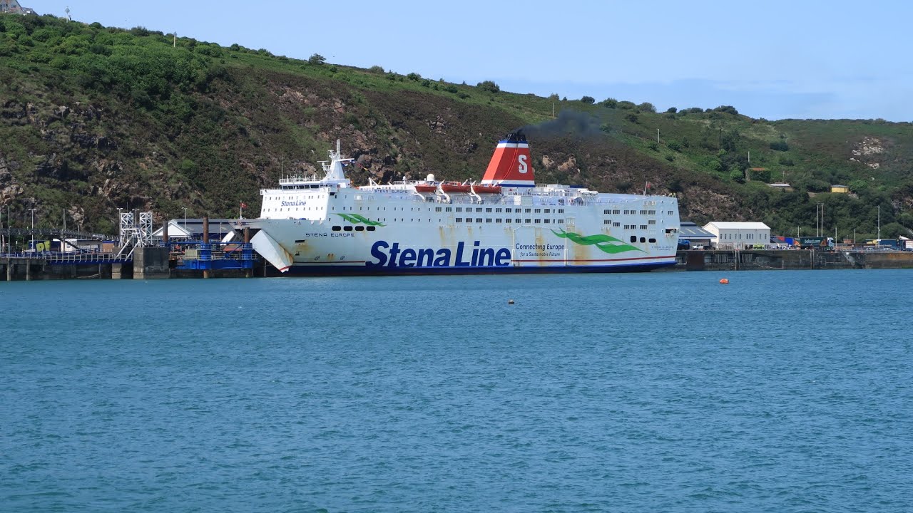 Stena Europe’s last departure out of Fishguard Harbour