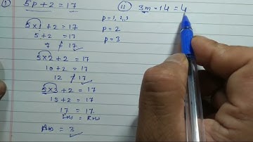 Class 7 - Exercise 4.1 - Q 3 | Solve the following equations by trial and error method