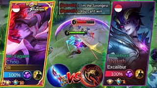 SUPREME CHOU VS DYRROTH 🔥| WHO BEST META FIGHTER❓CHOU GLOBAL RANK GAMEPLAY - MLBB