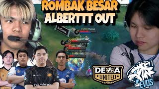 EVOS MASSIVE OVERHAUL!! ALBERTT BENEFIT!! EVOS VS DEWA MATCH 1 - MPL S18