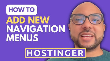 How To Add New Navigation Menus in Hostinger Website Builder