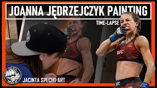 Joanna Jędrzejczyk Time-Lapse Acrylic Painting - Former UFC Strawweight Champion - UFC 248