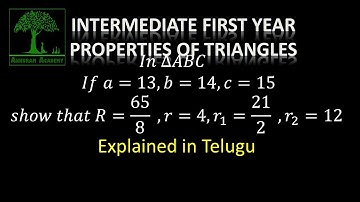Intermediate first year Properties of triangles