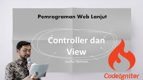 Belajar Menggunakan Controller dan View sebagai bagian MVC