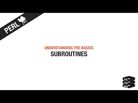 Perl Basics #9: Subroutines