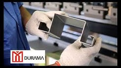 DURAMA CNC bending machine, 90 degree bend, press brake. folding machine