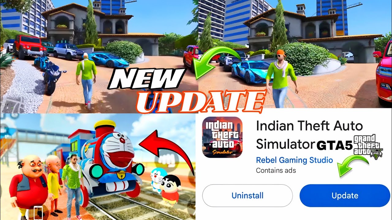 Indian thef auto simulator |new update🤯gta5 mood +brand new💥doremon ...