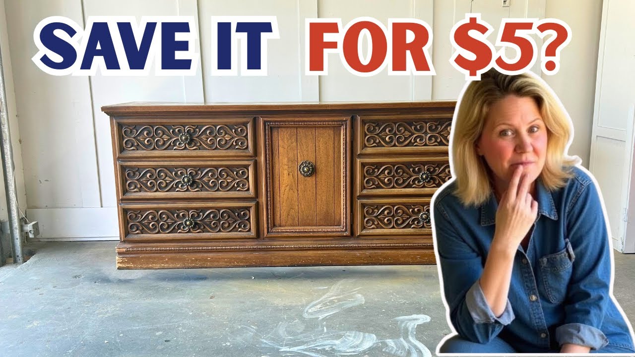 Я купила комод за 5 долларов и сделала его потрясающим!