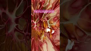 Further adventures into Fluid Art Bloom Technique with 4 colour palette & white cell activator #art