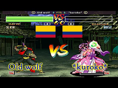 Samurai Shodown IV - Old wolf vs *kuroko* FT5