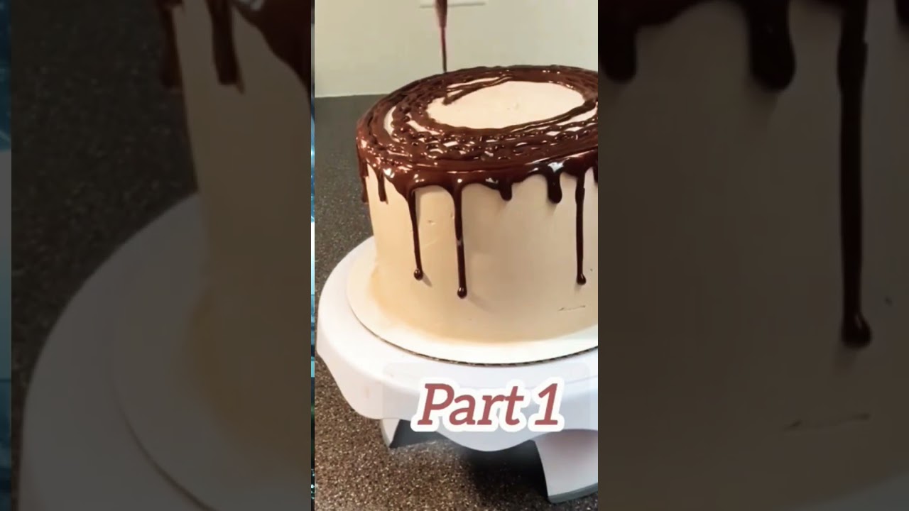 Chocolate Syrup Design On Cake 