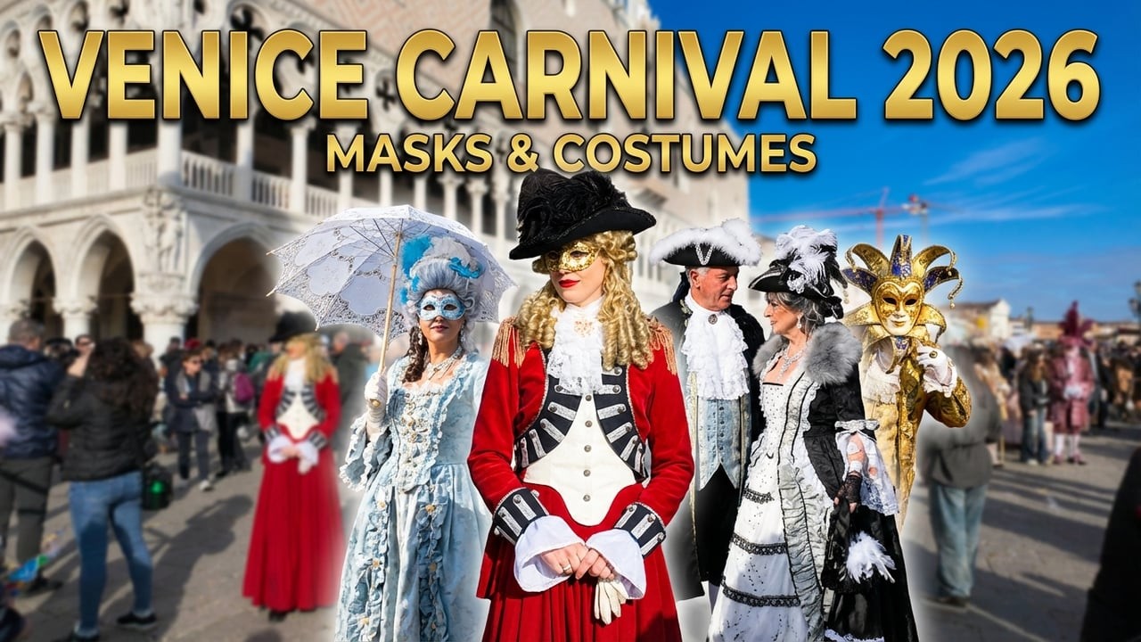 Venice Carnival 2026 Walking Tour 🎭 Masks & Costumes / No music - real sounds