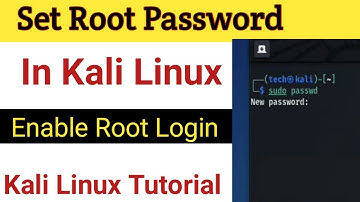 Как установить пароль root в Kali Linux | Включить пароль root | Учебное пособие по Kali Linux