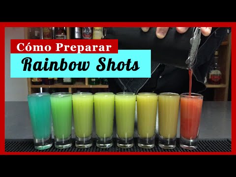 Cómo shots arcoiris - Cursos de Coctelería