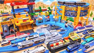 Plarail Shinkansen ☆ GOGO High-Speed Departure Station, Construction Crane Tower, Railway Track