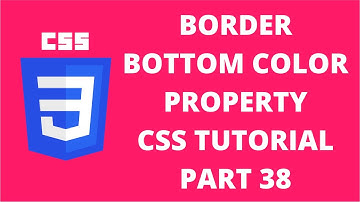 Border Bottom Color CSS | CSS Tutorial Part 38