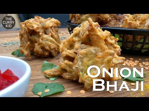 How to cook takeaway style Onion Bhajis at home in less than 10 minutes Makes 8 Bhaji by The Curry Kid