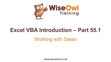Excel VBA Introduction Part 55.1 - Working with Dates