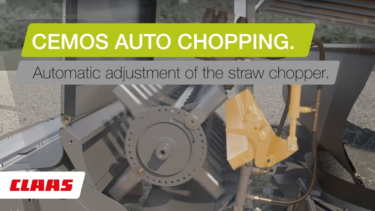 CEMOS AUTO CHOPPING. Automatic adjustment of the straw chopper.