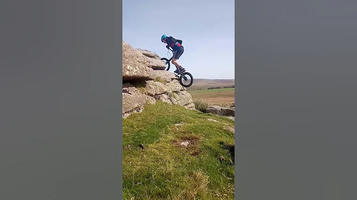 Rock climbing on a BIKE🤯 #bike #stunt #trials #crazy