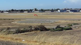 FALCON 7X TRI-JET TAXI, START TAKEOFF VISALIA CA AIRPORT 7/15/22