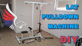 : DIY Homemade Lat pulldown machine, home gym equipment (mesurements in description)