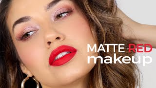 MATTE RED HOLIDAY Makeup Tutorial | Eman by EMAN 25,564 views 2 years ago 14 minutes, 9 seconds
