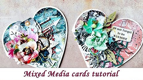 Mixed Media cards + template - step by step tutorial