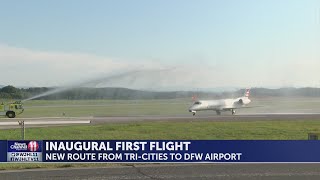 Inaugural flight from Dallas arrives at Tri-Cities Airport Wednesday