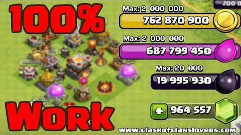 Clah of Clans Hack! Unlimited Gems, coins, elixir. 100% worked