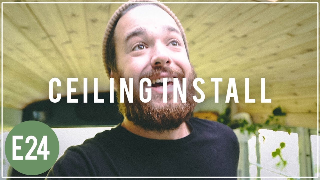 Cedar Ceiling (and walls) Install  - Skoolie Bus Conversion - E24