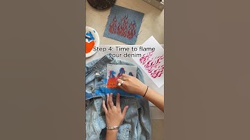 How to Stencil Flames on Denim | DIY Custom Jeans with Stencil1