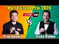 Ding junhui vs ricky walden world grand prix 2024 round 1 live match